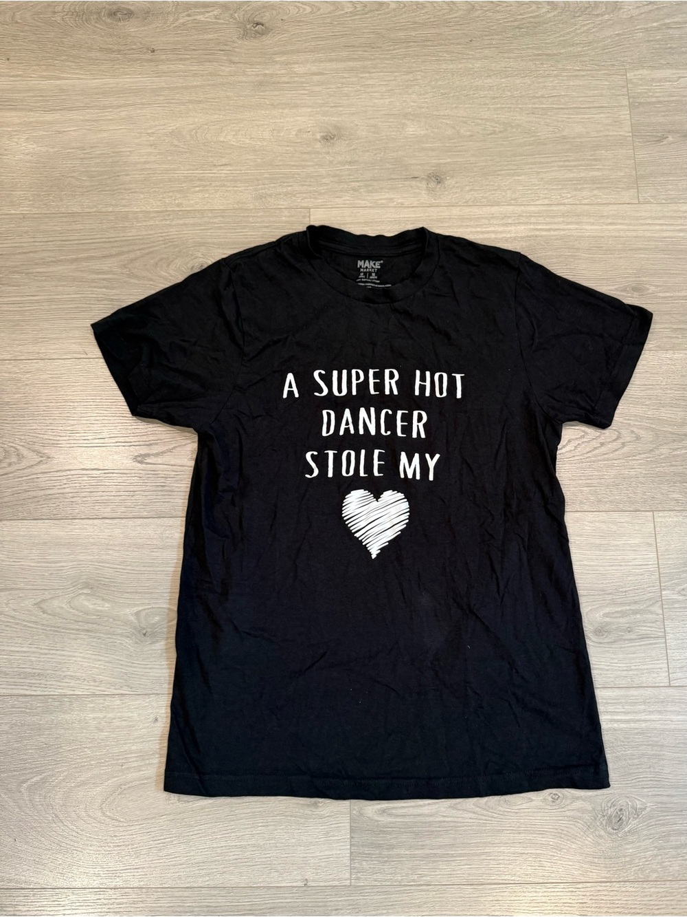 Black Graphic Tee - "A Super Hot Dancer Stole My ♥"